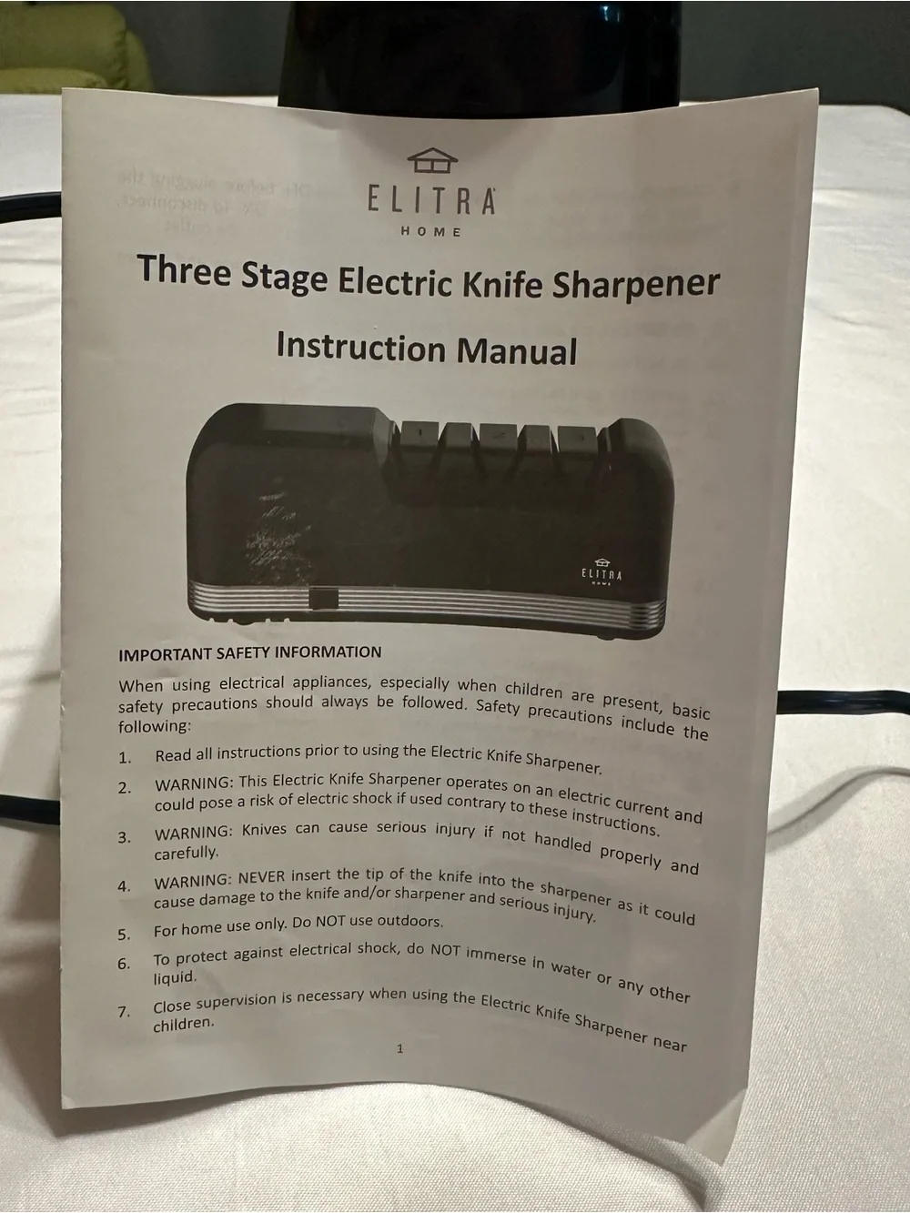Elitra Electric Knife Sharpener - Black